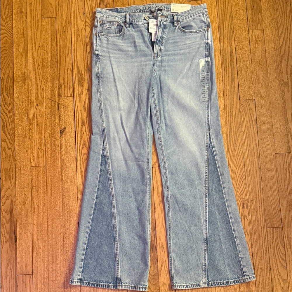 NWT American Eagle Outfitters Two-Tone “Strigid”Low Rise Baggy Flare